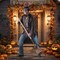 Men's Grave Robber Costume Halloween Scary Skeleton Jacket Hat Mask Gauze Strips Dress Up Set